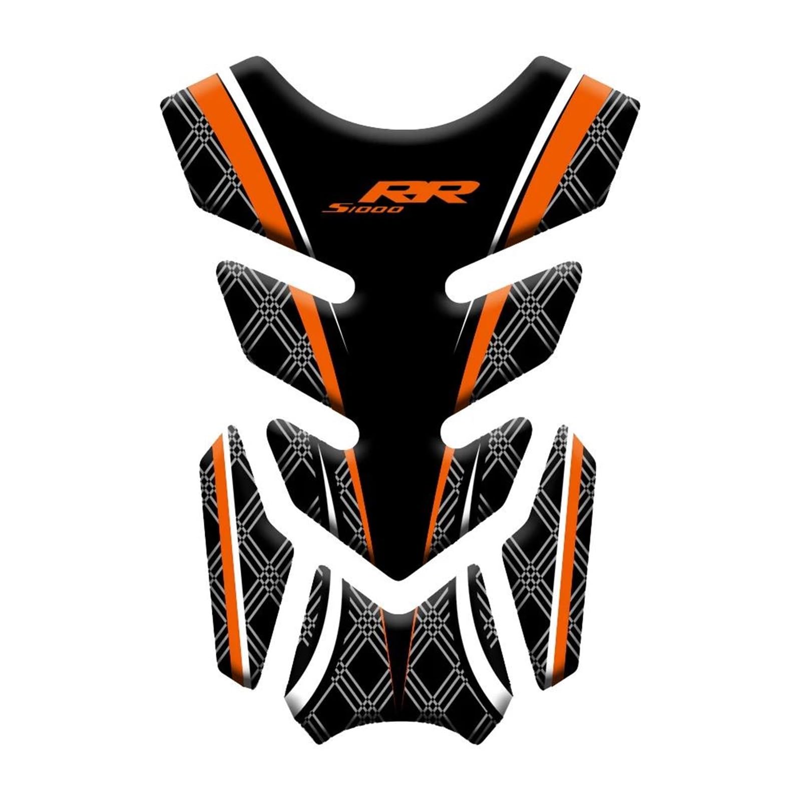 Jganrf Orange 3D Motorcycle Stickers Decals Tank Pad Protector Emblem Badge Accessories For S1000rr S 1000Rr 1000 Rr
