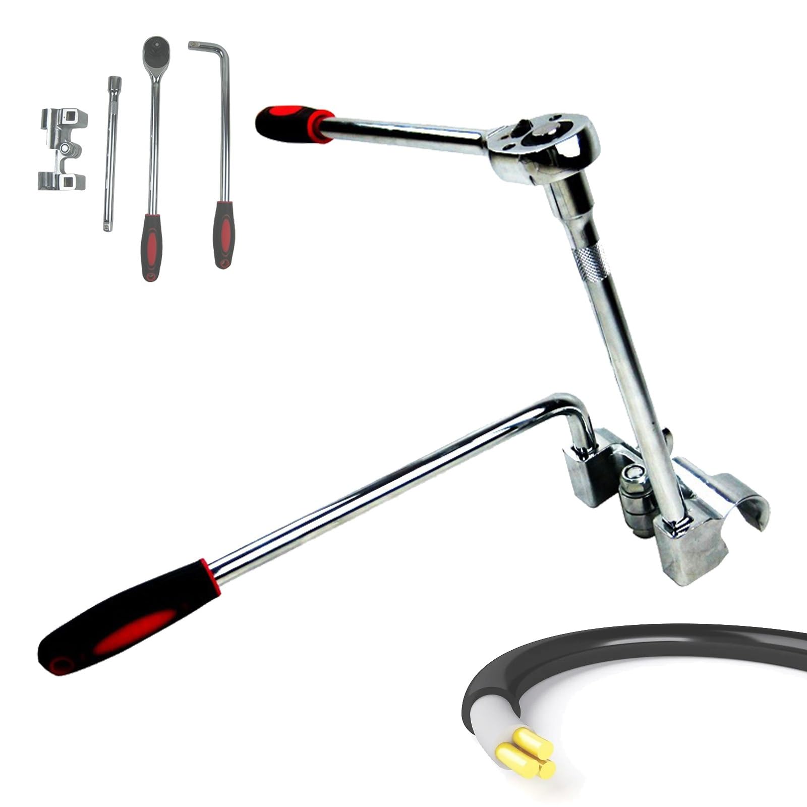 Yxzqloz Manual Cable Bending Tool Kit Handheld Ratchet Wrench For Bending Metal Wires And Cables, Bending Range 35-240Mm².