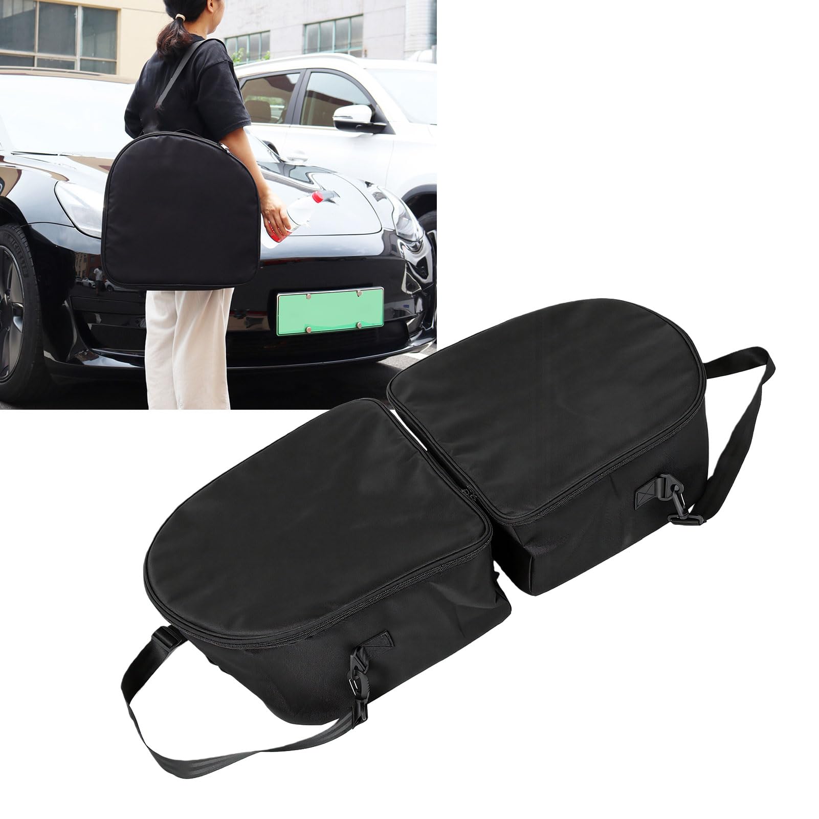 Generic Bolsa de Almacenamiento Isotérmica para Maletero Delantero, Fiambrera Aislada con Forro Térmico para Trabajo, Escuela, Picnic, Camping, Viajes por Carretera