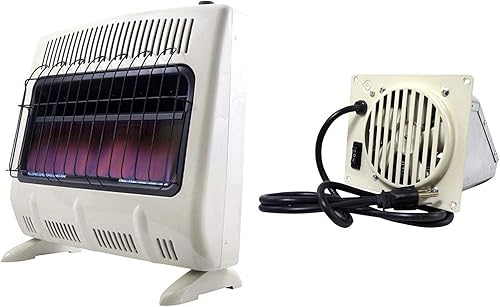 Mr. Heater Calentador de llama azul sin ventilación de 30 K BTU NG con soplador integrado (gas natural)