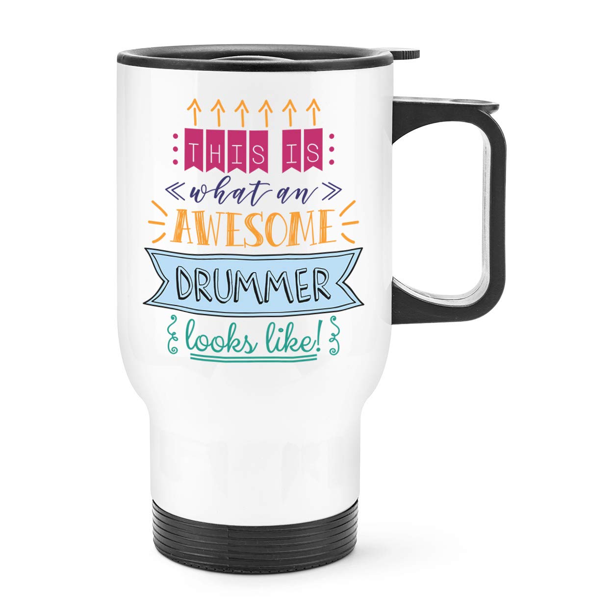 This is What an Awesome Drummer Looks Like Travel Mug Cup with Handle