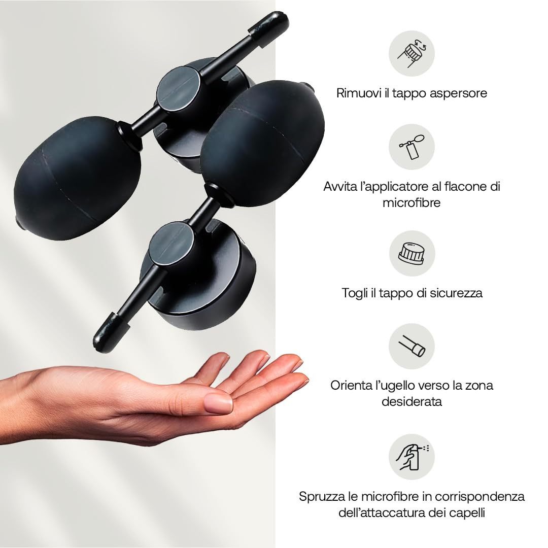Kmax Professional applicator, Applicatore Professionale per Fibre di Cheratina con Erogatore, per un'applicazione ottimale.