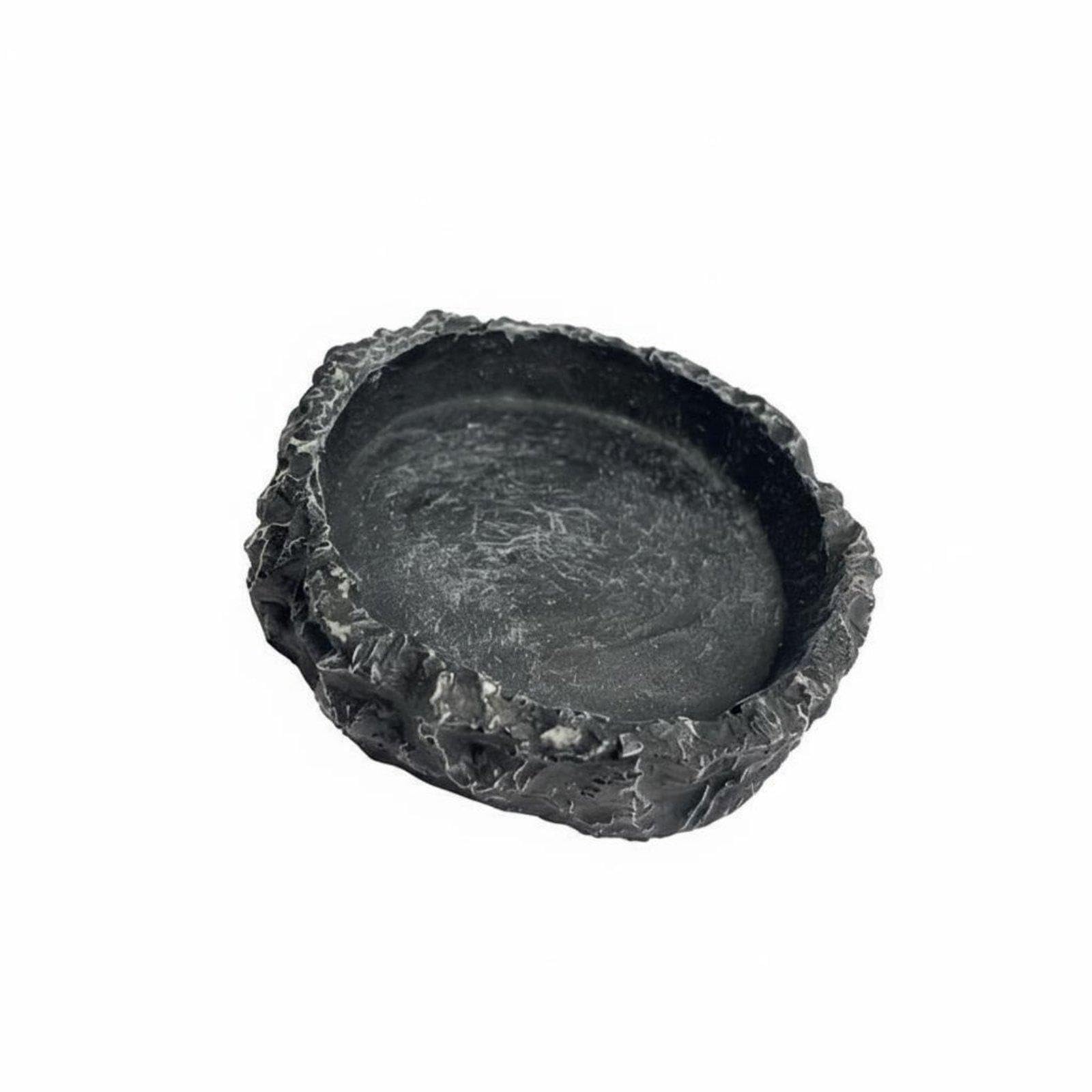 2 Pieces Terrain-Textured Reptile Bowl Multi Use Fake Terrain Water Dish Simple to Clean Reptile Food Dish Round Bowl-picture-28