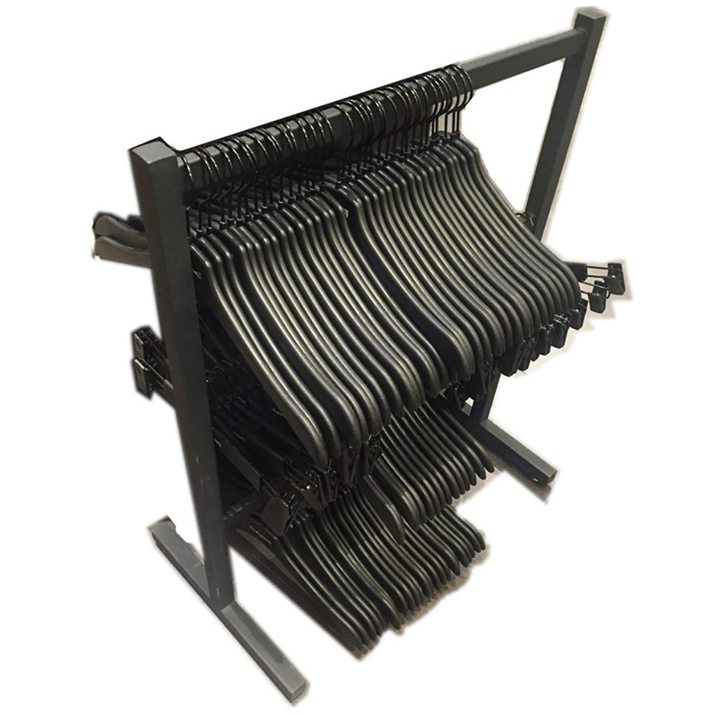 JunniuBlack Hanger Store Stand Heavy Duty Hanger Stacker Clothes Hangers Holder Organiser Storage-Height 90cm (Size : 60 * 40 * 90cm) Decoration