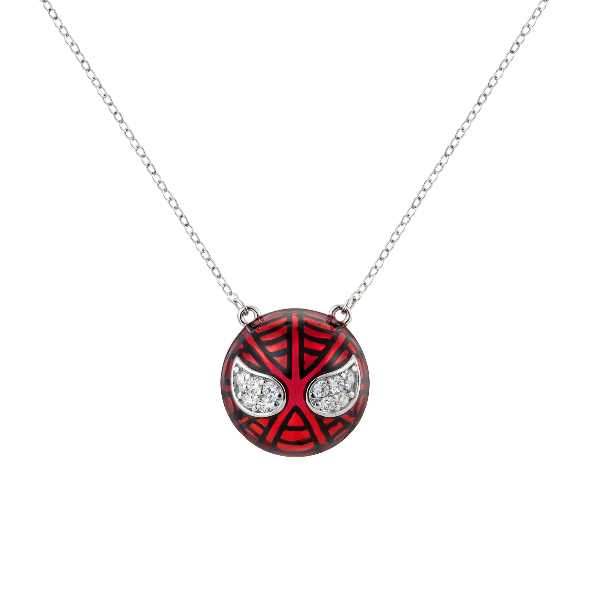 Bolenvi Spiderman Spider Man Necklace Jewelry, CZ Enamel & 925 Sterling ...