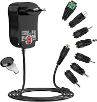 cshare Univerzális Hálózati Adapter 3-12V 12W - 7 Cserélhető Csatlakozóval, 1A, LED Szalaghoz, Kamerához, Routerhez, Elektronikai Eszközökhö 1