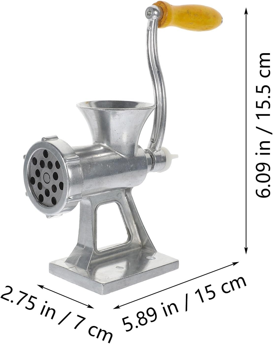VANZACK Manual Meat Grinder Kitchen Use, Heavy Duty Aluminium Alloy and Sausage Stuffer Machine for Plastic Handle, Simple Operation to Save Effort