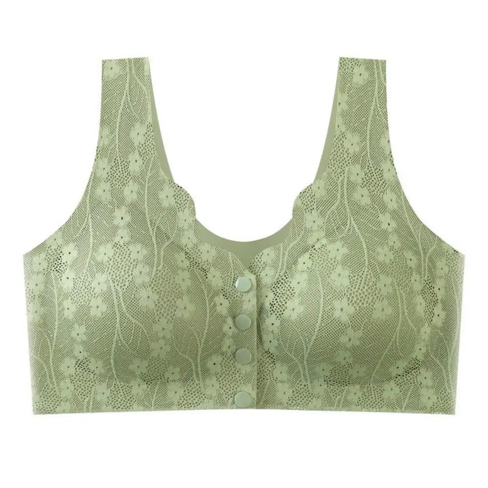 ZBDP - Brasier sexy de encaje sin anillo de acero, cómodo, transpirable, para mujeres mayores, talla grande, sin varillas, para ancianos