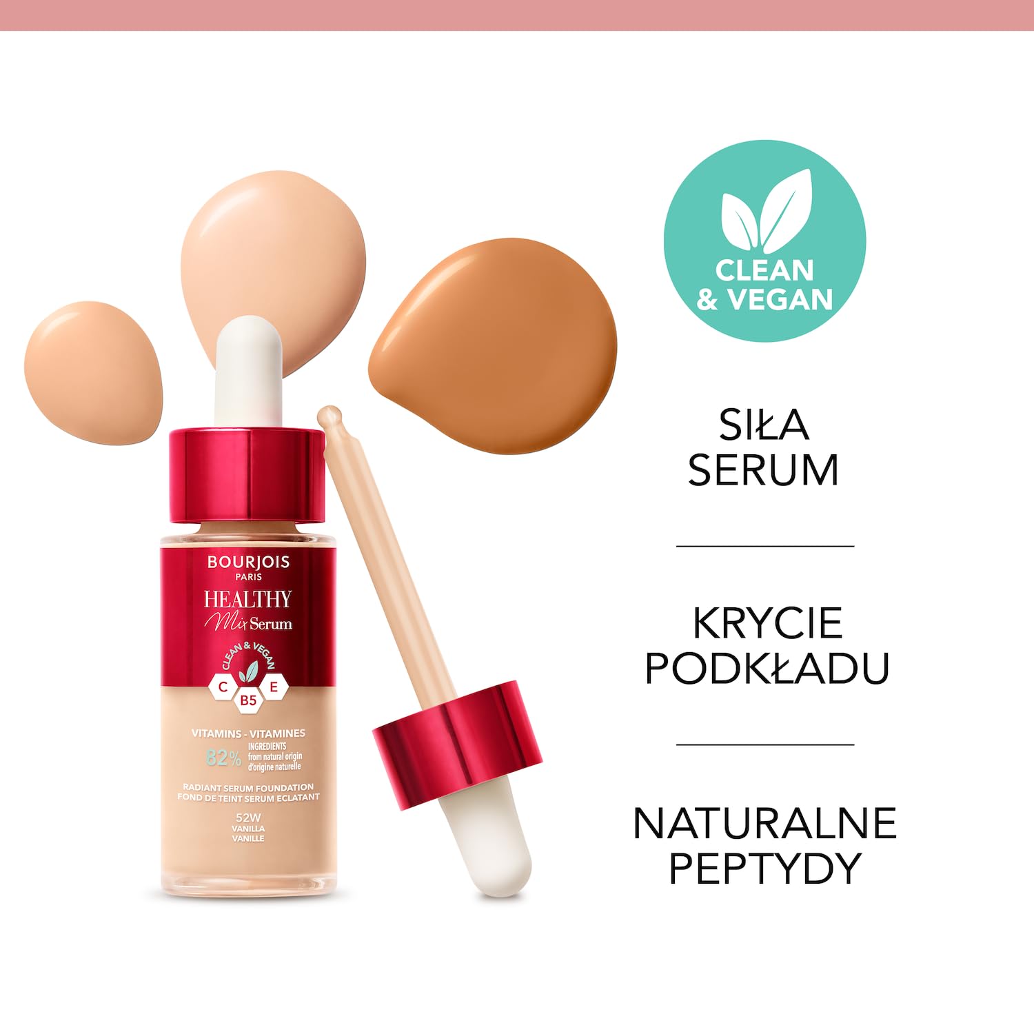 Bourjois Healthy Mix Serum Podkład, 54N - Beige, 30 ml