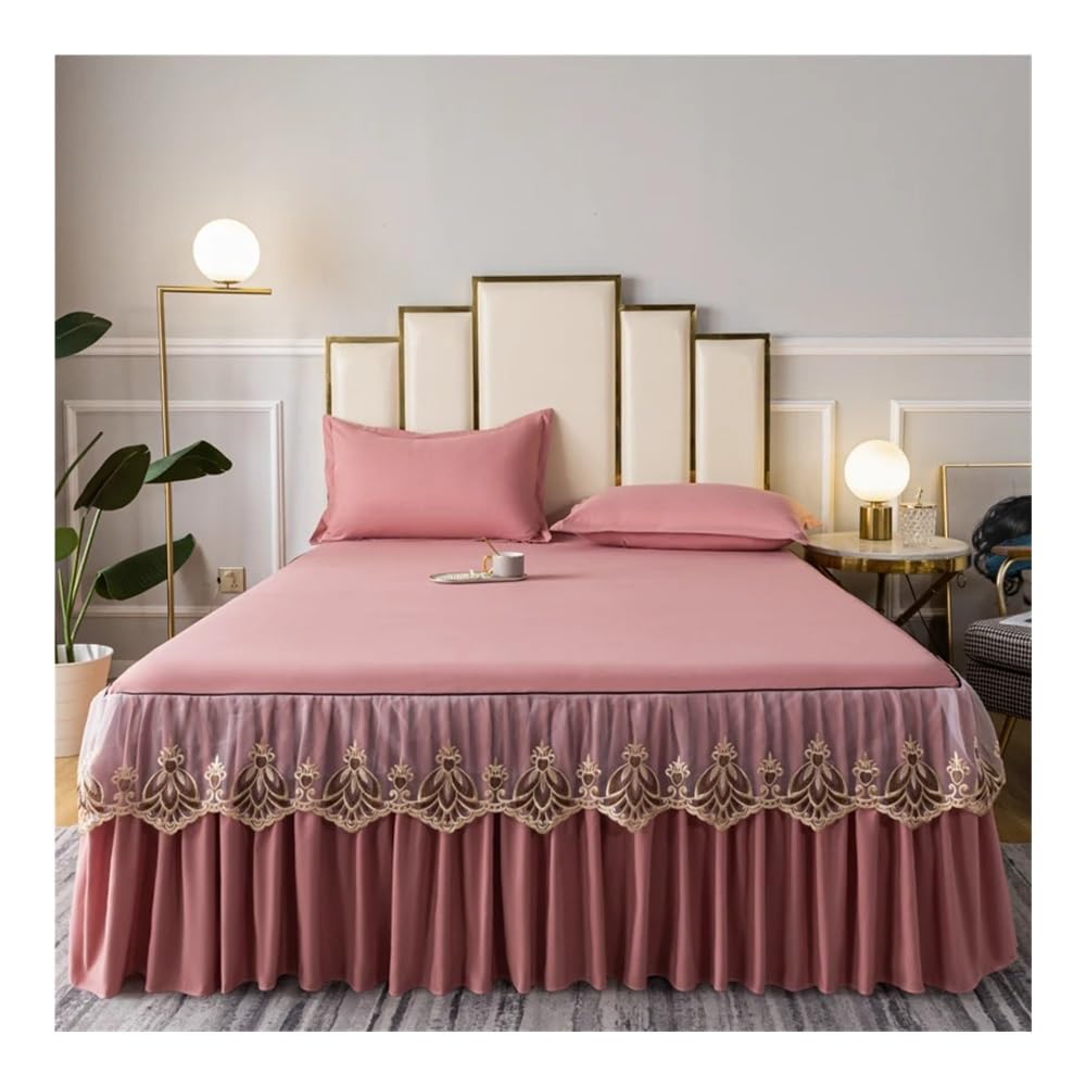 1 mantovana giroletto in pizzo, per letto queen size, ricamata, alta qualità, king size, per letto singolo (senza federa) (Dousha, 150 x 200 cm, 1 pezzo)