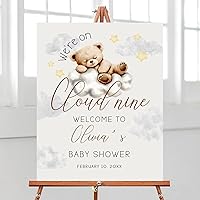 Vista 28 de Letrero de bienvenida para baby shower de aventura espera, cartel de viaje para baby shower