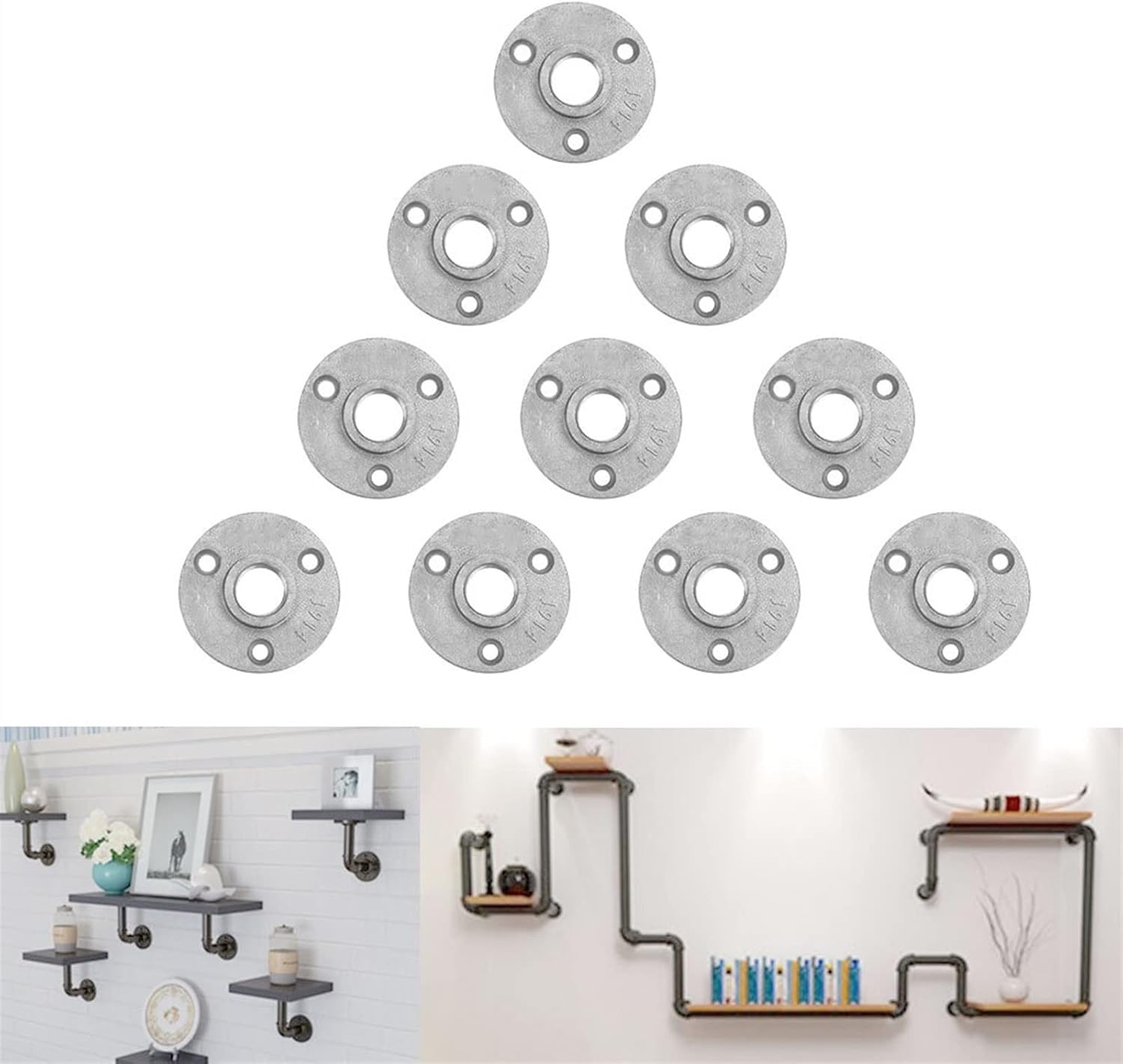 合金フランジ10個、防錆、様々な壁掛け式Terrai(アルミニウム合金)に適しています