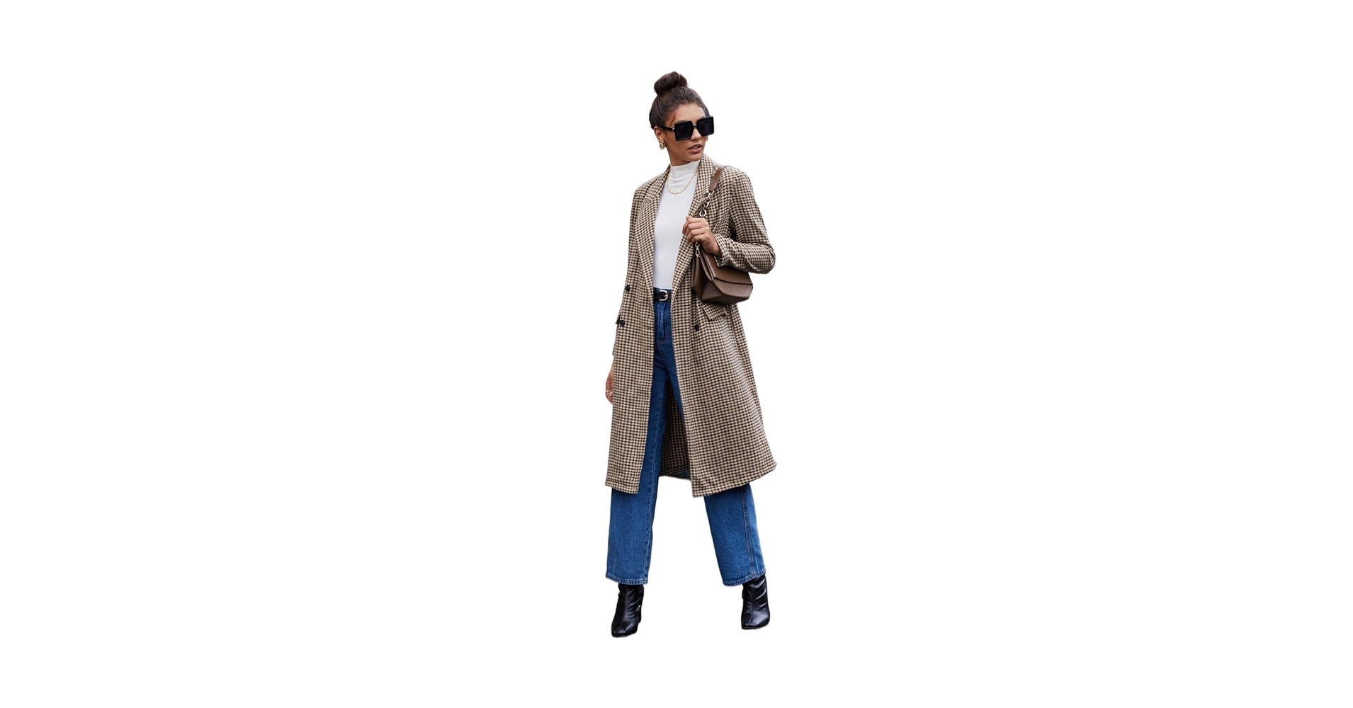 Amazon.com: KAKIGO Women Winter Long Sleeve Wool Coat Khaki