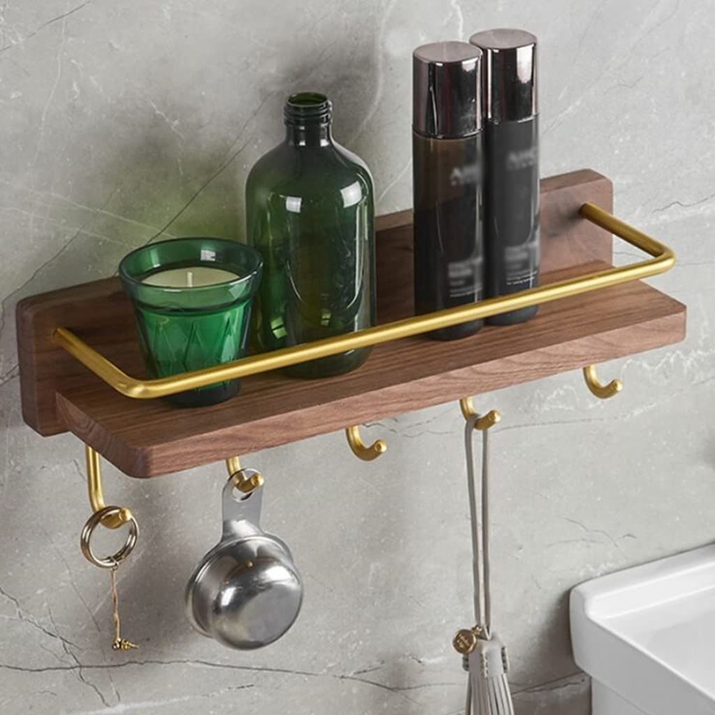 Étagère à serviettes en noyer pour créer un spa à la maison