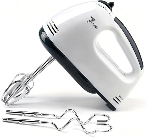 Miniatura 2 de Batidora de mano eléctrica de 7 velocidades, botón potente y fácil de expulsar, batidores de acero inoxidable, batidor automático compacto para