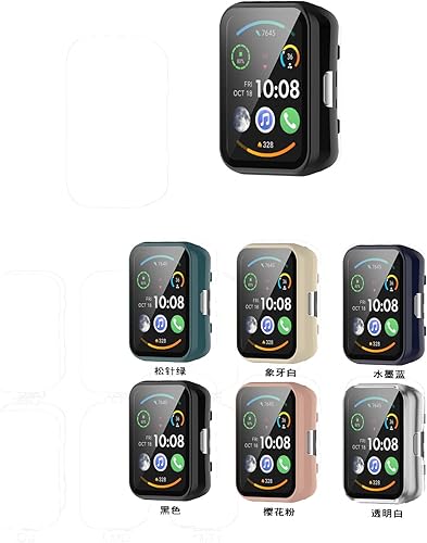 Miniatura 6 de Senter - Funda Senter integrada de vidrio templado para Huawei Watch Fit 2 Smartwatch, carcasa rígida de policarbonato ultrafina para Huawei Watch