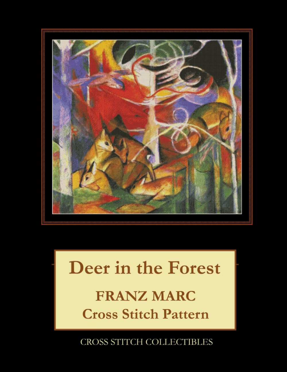 Deer in the Forest: Franz Marc Cross Stitch Pattern