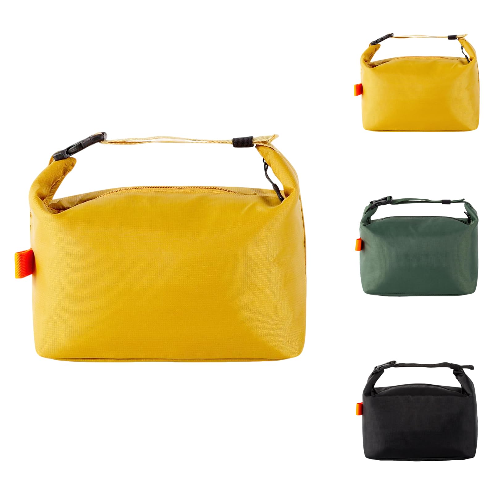 YUDANSI Insulated Lunch Bag with Thick Foil, Leakproof Thermal Lunch Tote for Work School Picnic, Large Capacity Cooler Bag with Adjustable Shoulder Strap for Men Women Adults Kids (Yellow)
