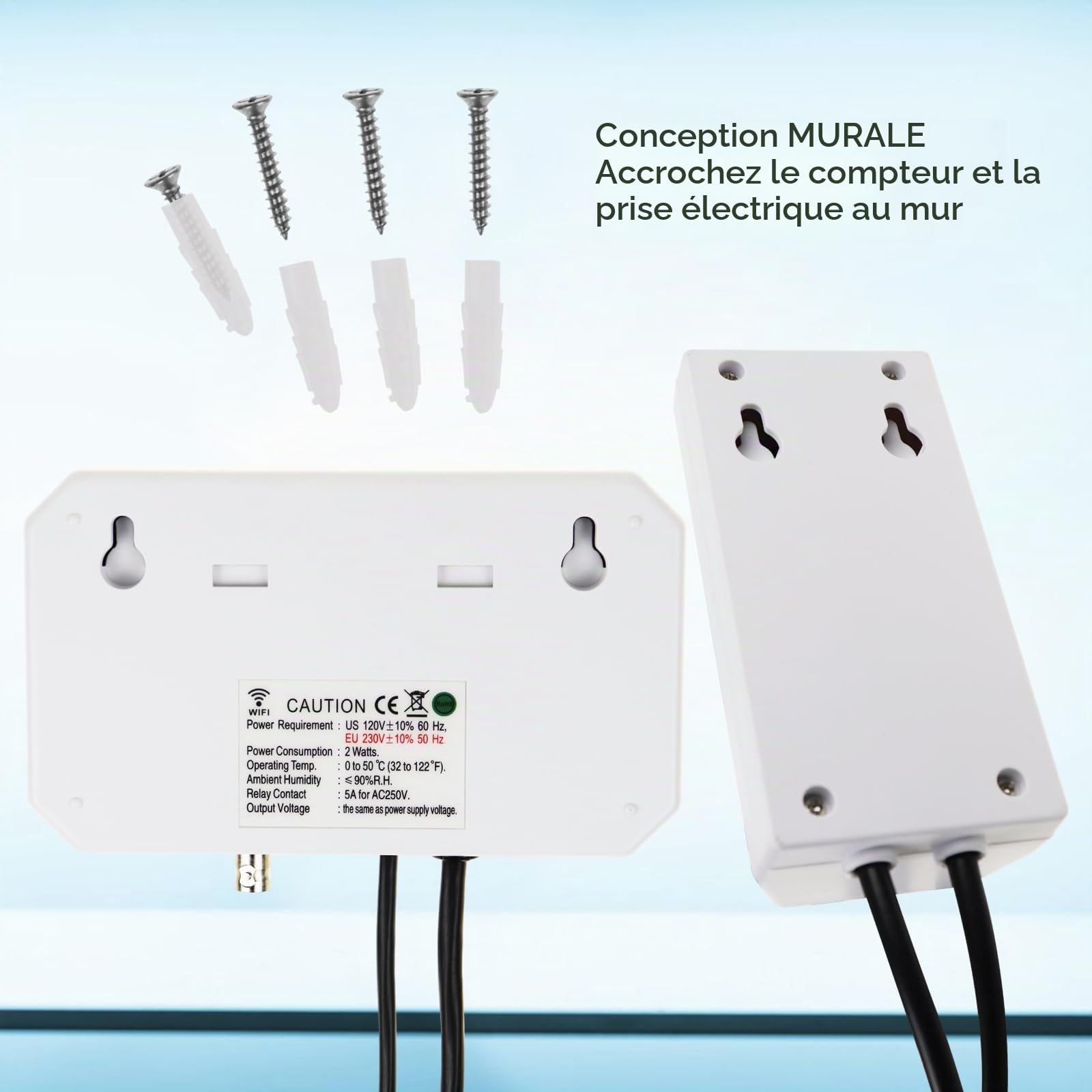 Testeur de Qualité d'Eau Intelligent WiFi pH, EC et température Testeur de surveillance en ligne continue avec écran LCD, alertes App, données en temps réel pour l'hydroponie, les aquariums