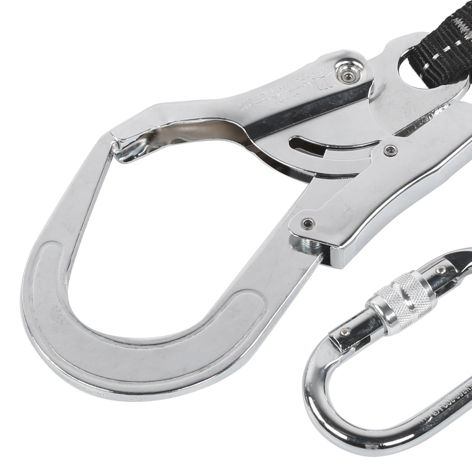 HERCHR Lanyard de sécurité avec snap Hook 25 kN véhile lourde Protection d'automne de sécurité intérieure absorbant le harnais de sangle d'arbre d'escalade élastique élastique élastique