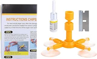 Tbest Kit de reparo de para-brisa, laranja para carro, kit de ferramentas de reparo de para-brisa para vidro de vento, resina, resina, reparo para reparo de rachaduras