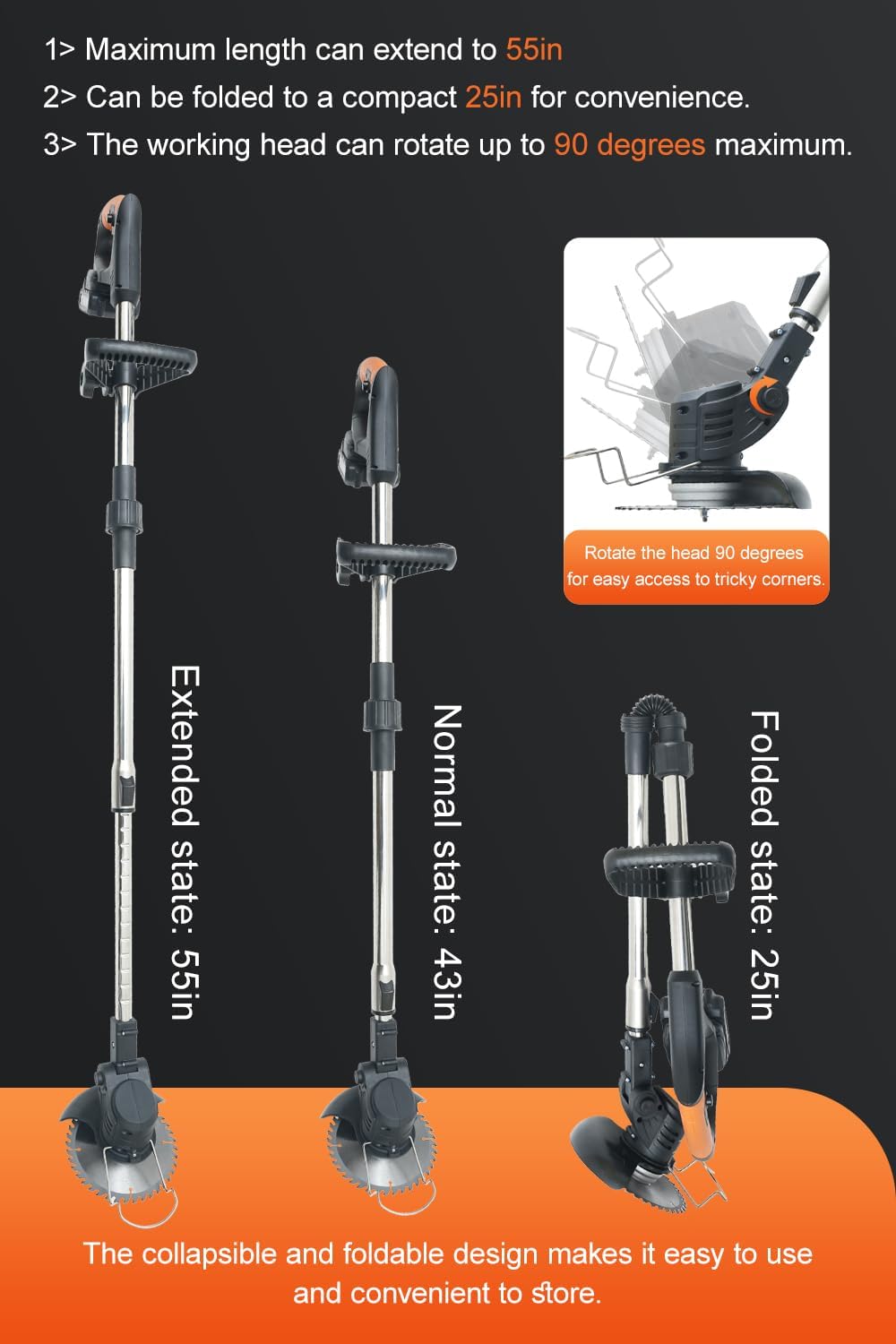 Cordless Weed Wacker,Electric Weed Eater,2 Batteries,Grass Trimmer Cordless,Weed Erimmer Black