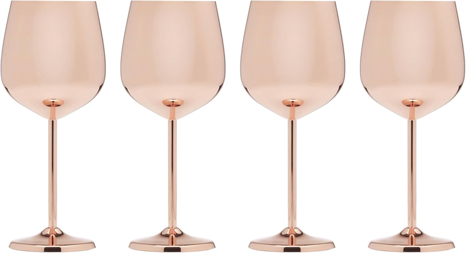 18 oz Copper Stainless Steel Wine Glass Set of 4