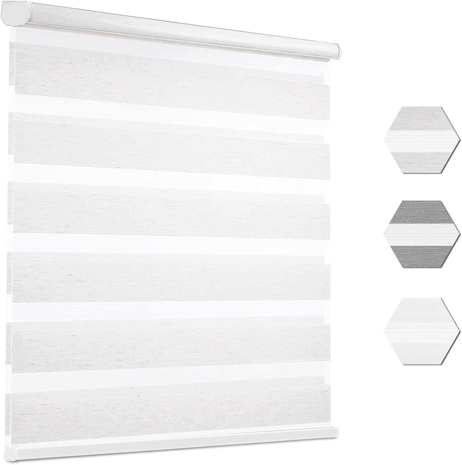 Flamax Dual Layer Cordless Zebra Roller Shades,Cordless Zebra Blinds