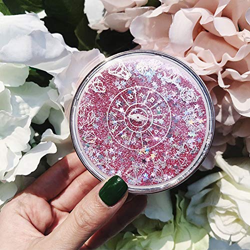 Cute Fashion Contact Lens Case, Color Sparkles Contact Lens Care Vision Care Nobleness Contact Lens Cases Kit with Mirror, Tweezers, Stick Connection, Keep Contact Lens from Drying (Pink) - Thumbnail 7