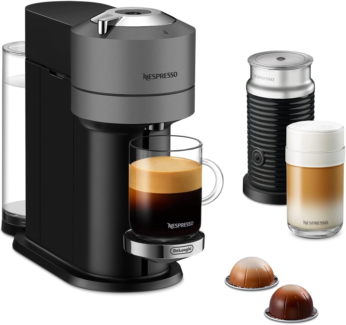 De'Longhi Nespresso Vertuo Next and Aeroccino3 ENV120.TAE, SingleServe Capsule Coffee Machine