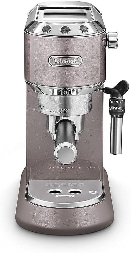 Delonghi Dedica Metallics Coffee Machine 1350W , EC785PK Brown 1 Year