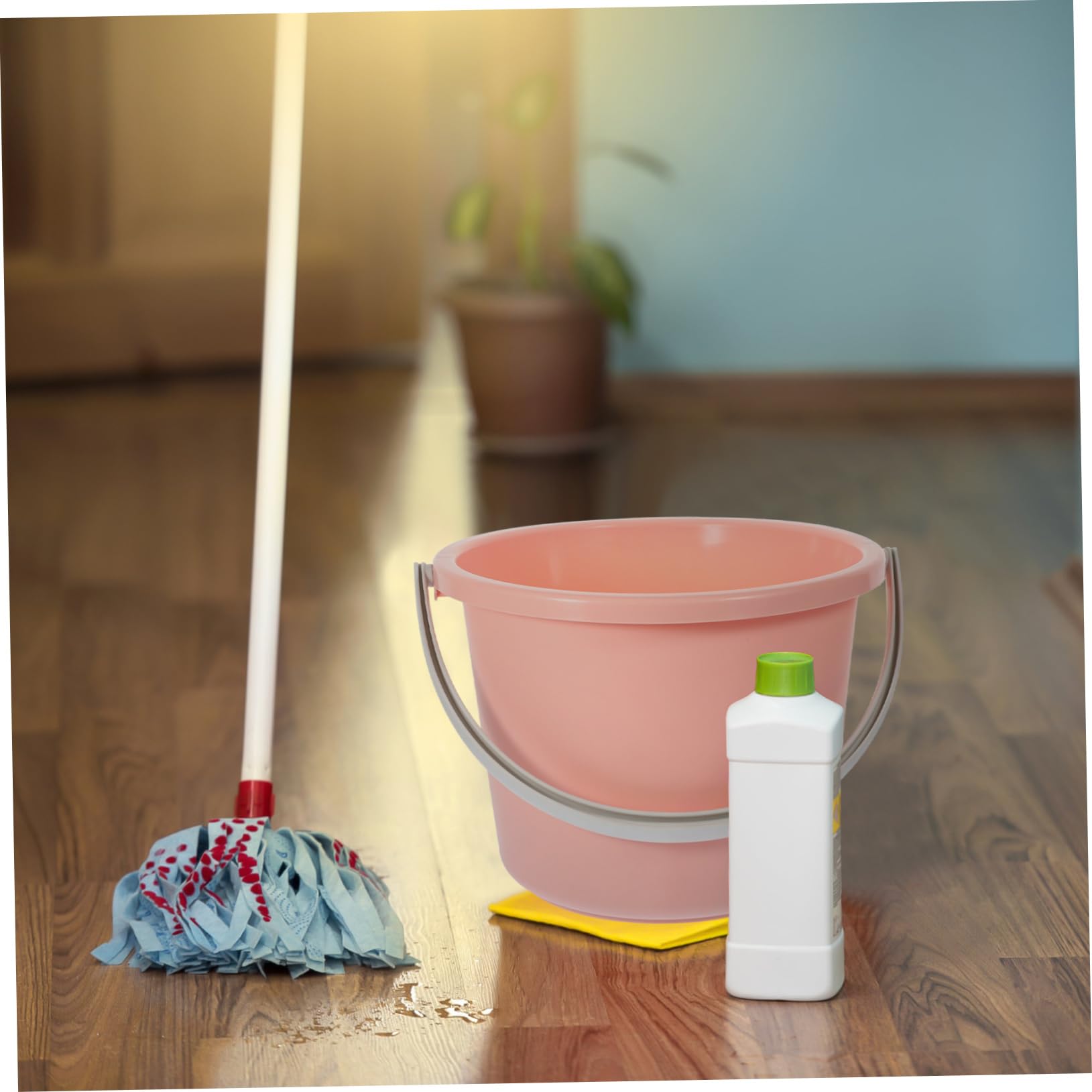 Ipetboom Cubo De Plástico Redondo para Lavandería y Jardinería Asa Alta Capacidad Fácil De Transportar