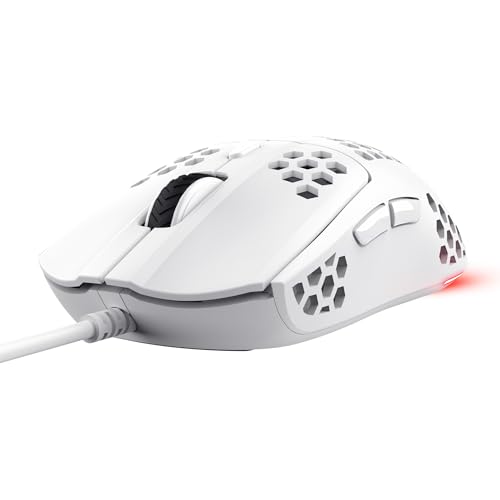 GXTrust 928W Helox Mouse Gaming Superleggero 65g con Filo, Regolazione DPI 200-6400 Sensore Ottico, 6 Pulsanti Programmabili, Illuminazione RGB, Mouse da Gaming per PC Desktop Laptop, Bianco - Mouse gaming - Immagine 7