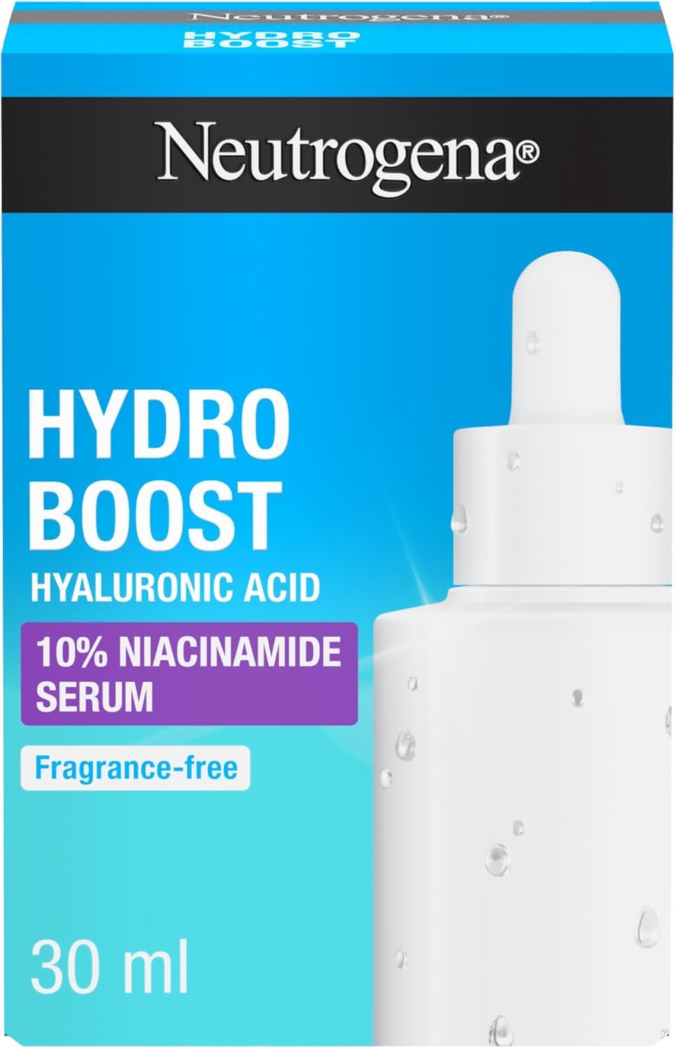 Neutrogena Hydro Boost 10% Niacinamide Serum (1 x 30ml), for Hydrated Bright, Radiant and Dewy Skin