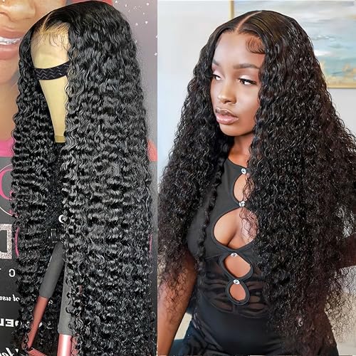 Tosiboy 100% Raw Human Hair Wig Reay to Wear and Go Curly Closure Wig for Black Women Human Hair Wet and Wavy Natural Hairline