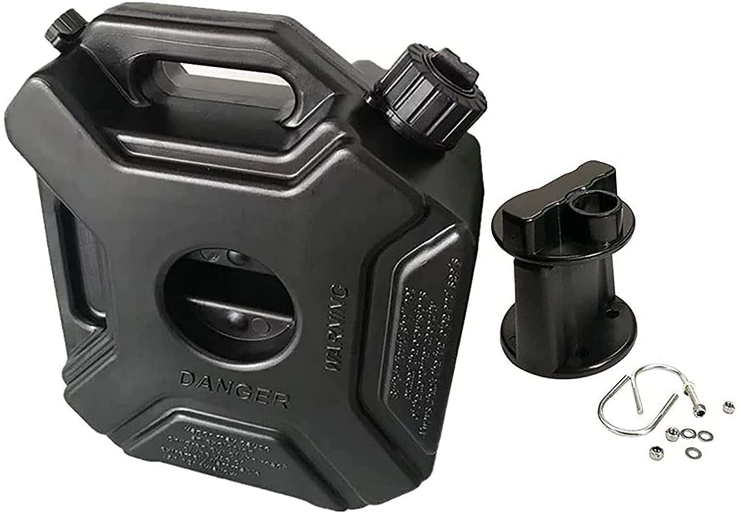 Bidon d'essence, Diesel, métal, 5 L, Plastique Noir, pour Carburant Diesel, pour Secours d'urgence, avec clé
