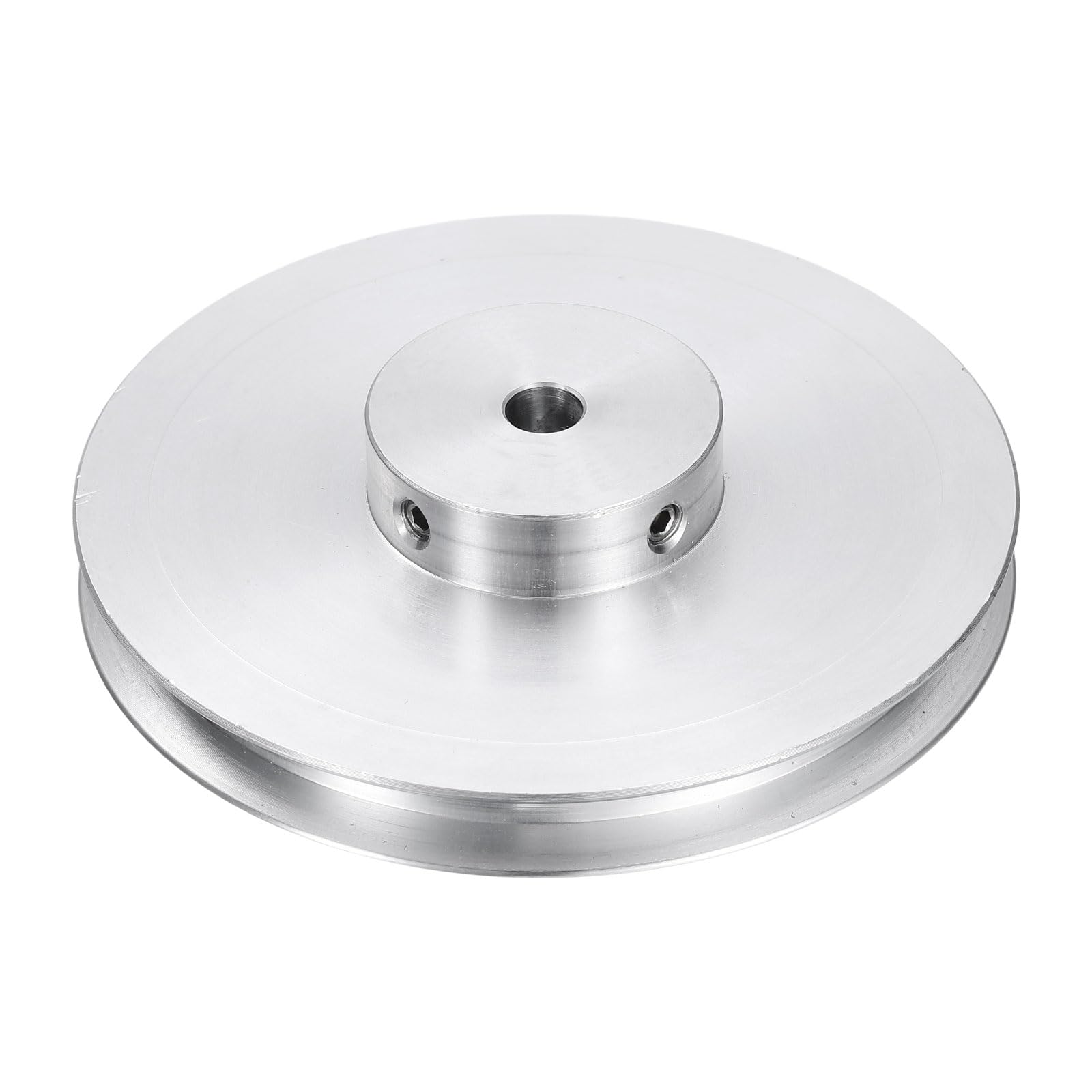 QUARKZMAN V-Typ Riemenscheibe 6mm Bohrung 80mm Außendurchmesser Doppelrillen Aluminiumlegierung Keilriemenscheibe für Motorwellen-Bohrmaschine 6mm(1/4") PU-Formgürtel