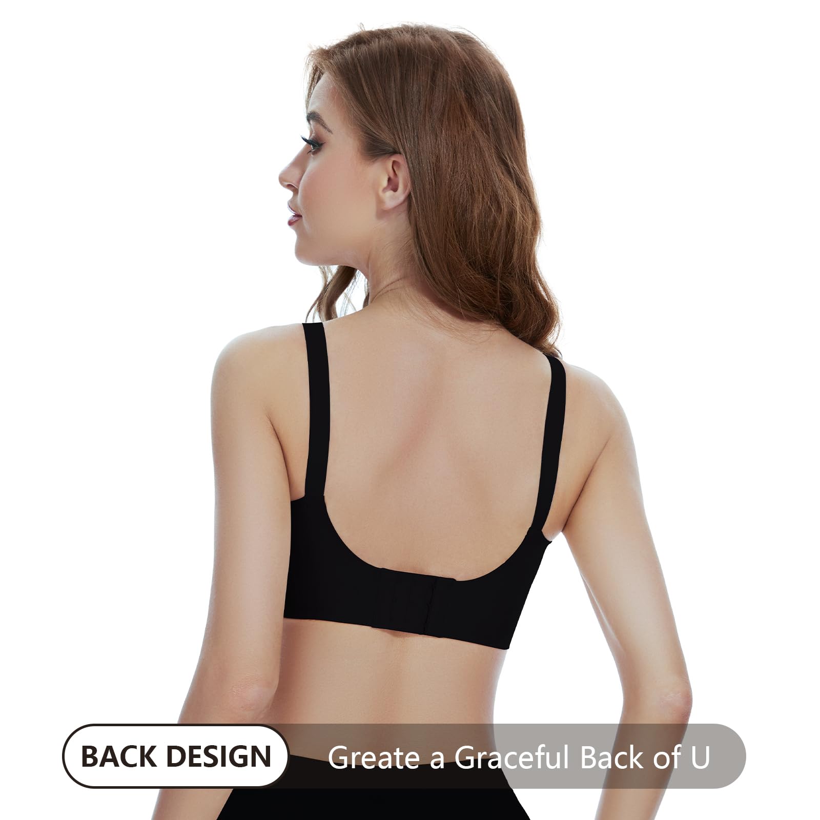 Dresime Reggiseni Allattamento, 3 Pezzi Reggiseno per maternità Senza Fili Ultra Comfort Reggiseni di Gravidanza per Le Donne