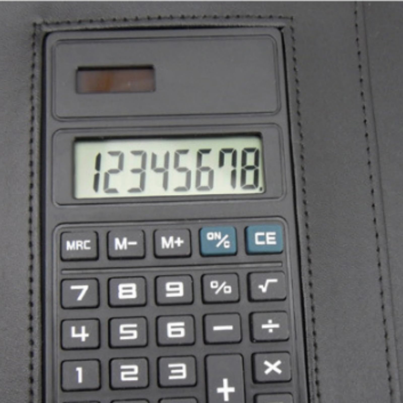 Portafolio de Negocios Clip empresarial clásico con calculadora para Oficina de Reuniones(marrón)