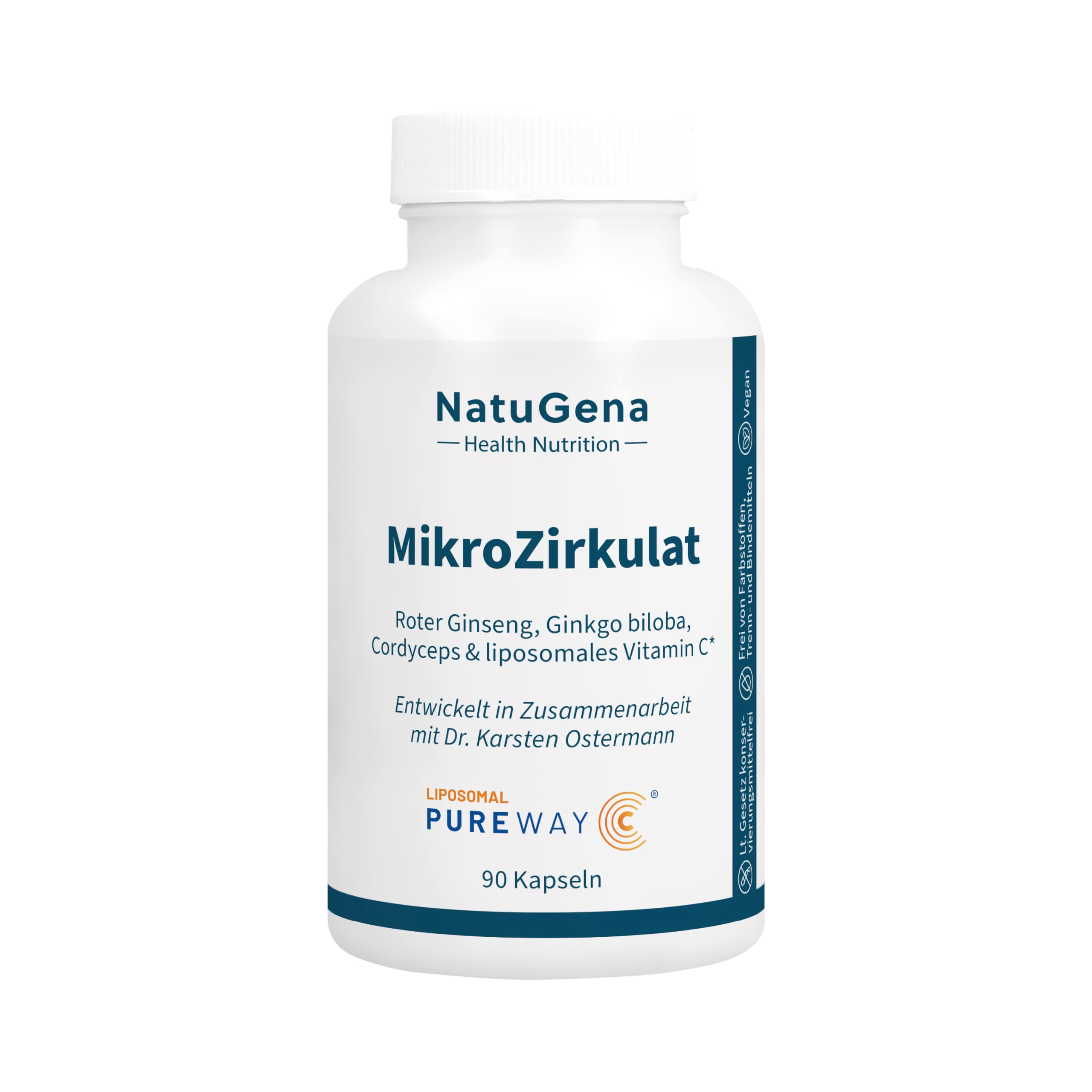 NatuGena MikroZirkulat – Extrakte aus Ingwer, roter Ginseng | 90 Kapseln