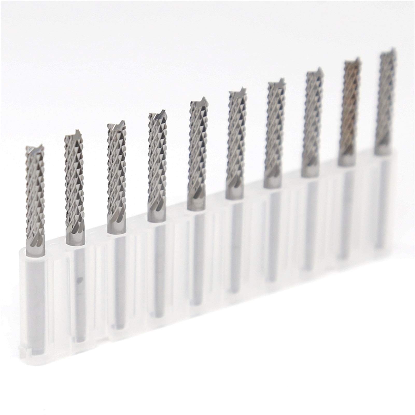 Punte da trapano Fresa per cerniere con punta in m Punte for fresa elettrica in carburo di tungsteno, estese for PCB, fresa for fragole, 3,175 mm, 10 pezzi, utensili for la lavorazione del legno(0.5mm