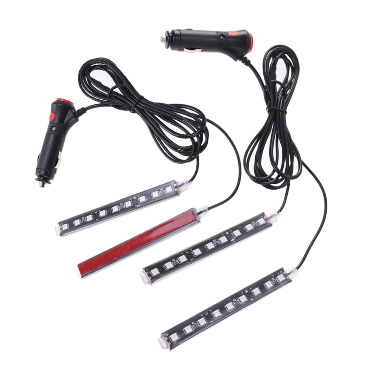 Holibanna 2pcs Car Led Footwell Lights Single Color Accent Lighting Strips for Interior Decoration Easy Installation Fit for Car Models