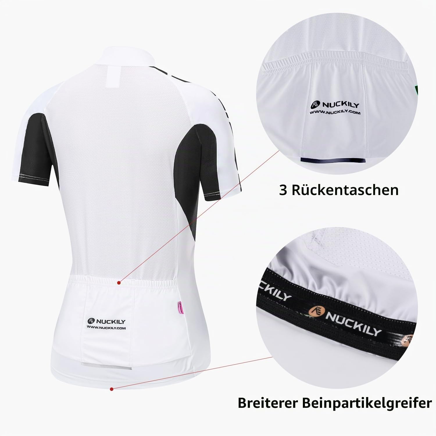 NUCKILY Damen Radfahren Trikot Set Radhose mit 3D Sattel Mountainbike Kurze Ärmel Schnell trocken Atmungsaktiv