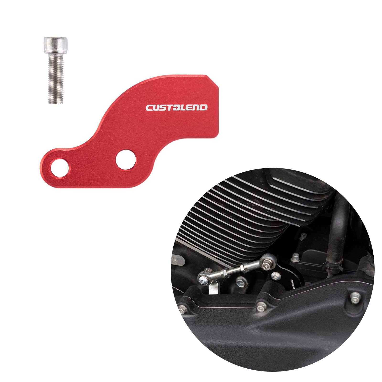 Red Harley Neutral Gear Shift Assist Lever & Linkage for Touring & Softail (2018-2025)