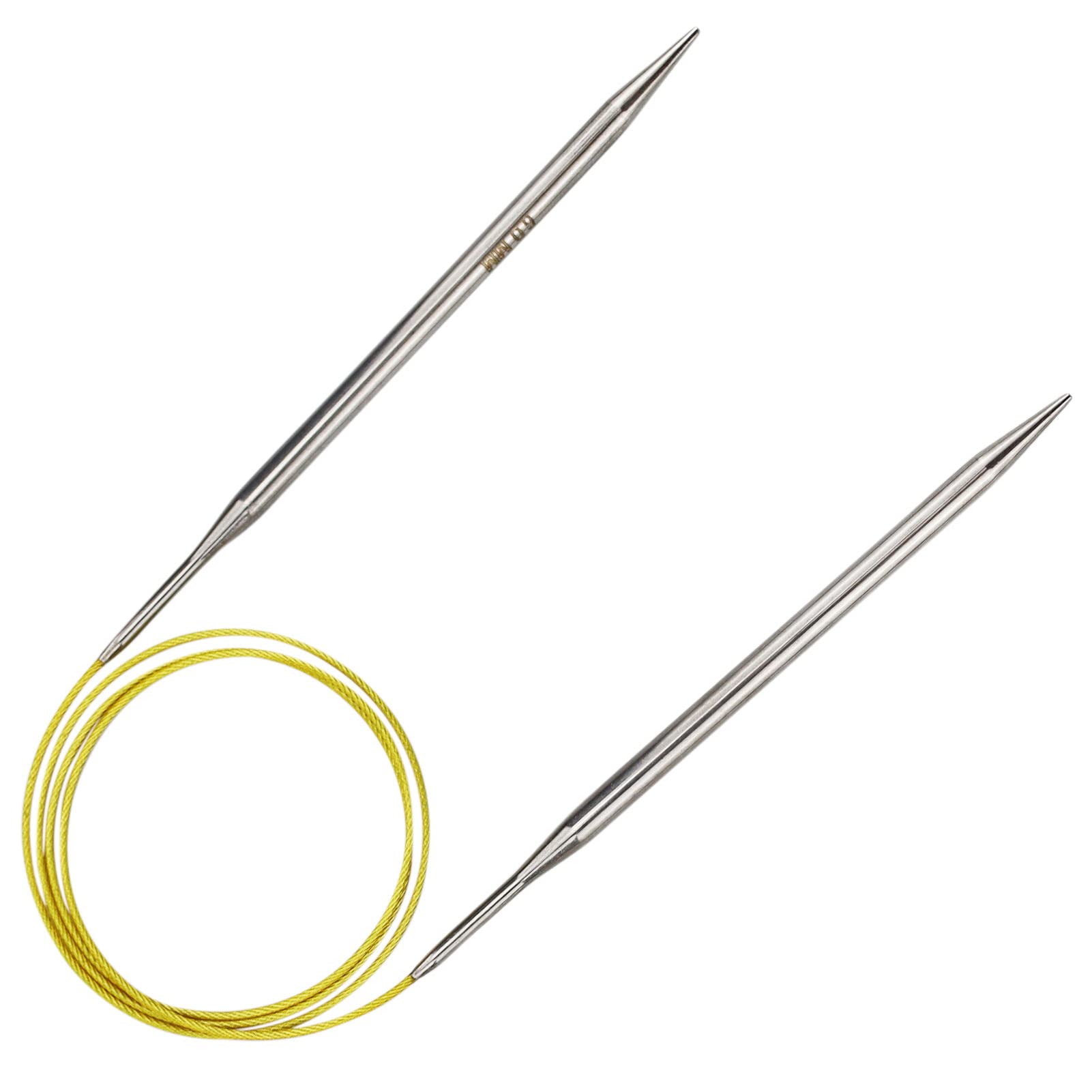 Szcxdkj 21 Pcs Circular Knitting Needles Set - 1 Needle 6.0Mm 100Cm Long, 20 Locking Stitch Markers, Steel With Flexible Cable, Metal Fixed Pins