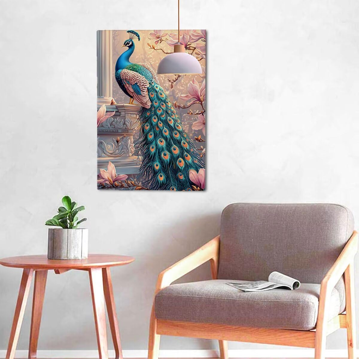 Obraz diamentowy dla dorosłych paw diamentowy obraz duży rozmiar 70 x 90 cm, 5D DIY diamentowe malowanie dziecko kryształ ścieg krzyżykowy kryształowy zestaw do rzemiosła artystycznego, dekoracja