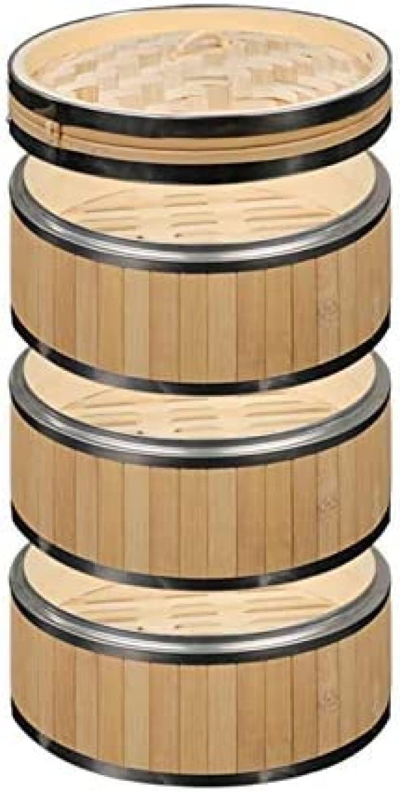 Jarsense Cuiseur Vapeur En Bambou De 30 Cm, à Deux Niveaux