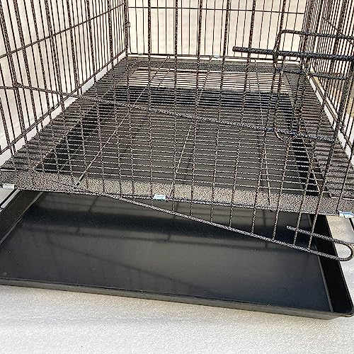 Image of Dog Trust Dog Cage Powder Coated Black Color Rust Proof Metal Folding Kennel Suitable for Large Size Breeds (36 inch Black cage)