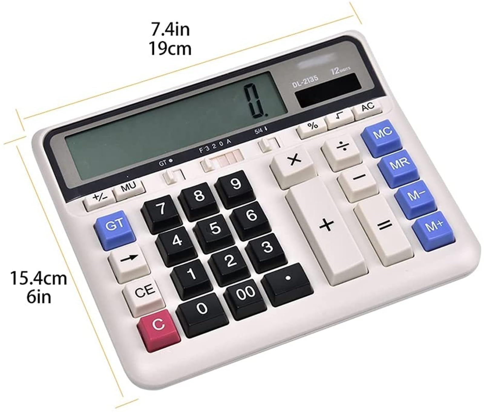 Calculadora, Calculadoras De Escritorio con Funciones Estándar Calculadora Financiera Básica Calculadora Contable Alimentada por Energía Solar Botón Sensible