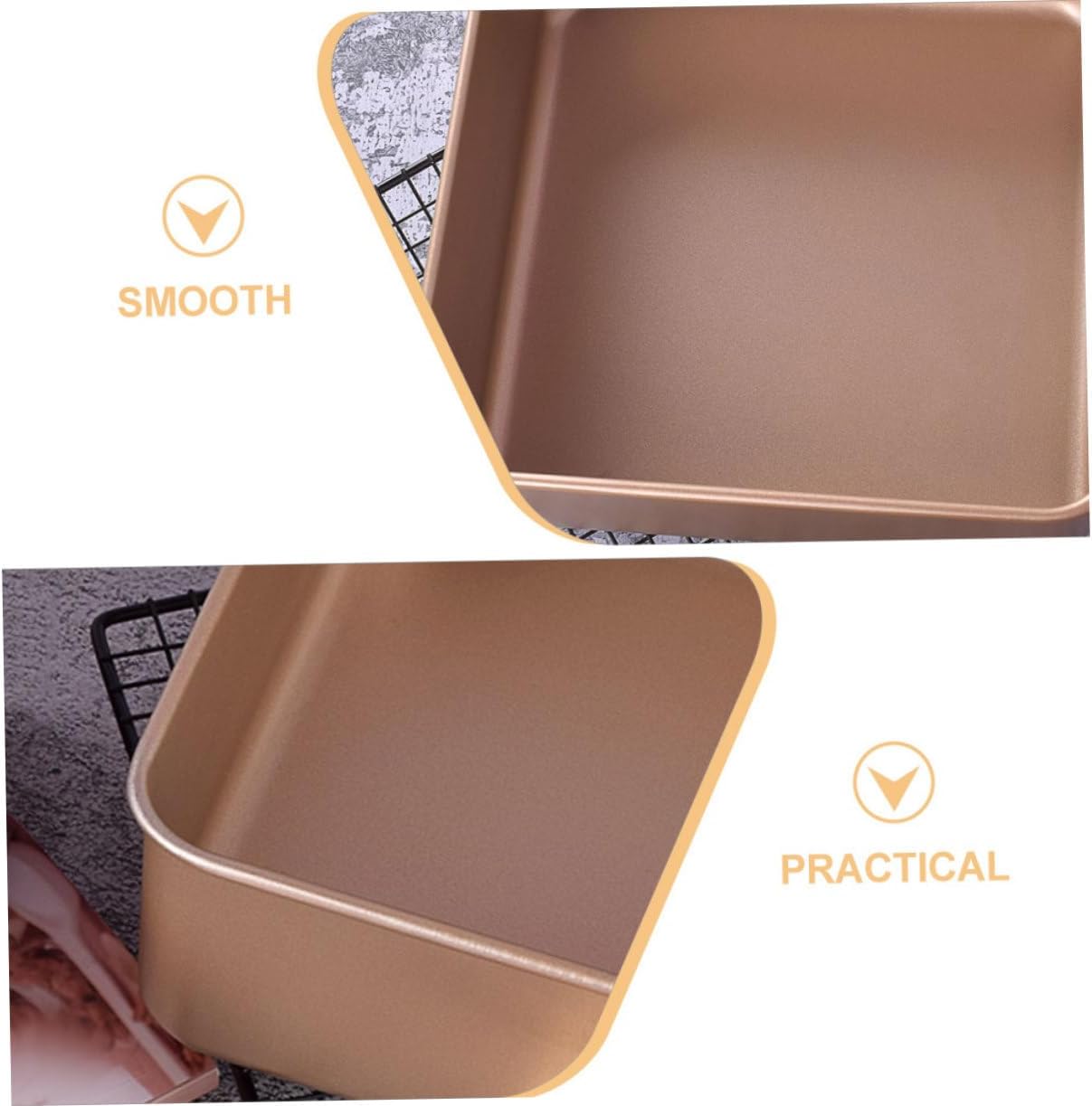 Square Cake Pans Breads Baking Steel Bbq Grilling Pan Lasagna Cake Mold Efficient Oven Bakeware